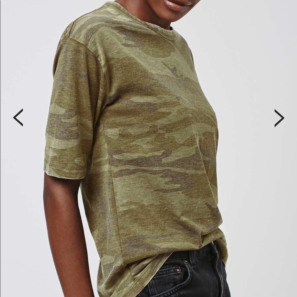 Topshop camo burnout tee